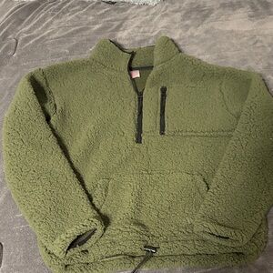 Women’s Olive Green Fleece Sweater